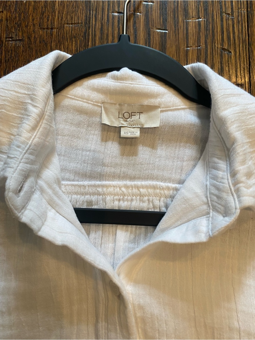 Classic White Long-Sleeve women’s button-Up Shirt - Picture 2 of 3